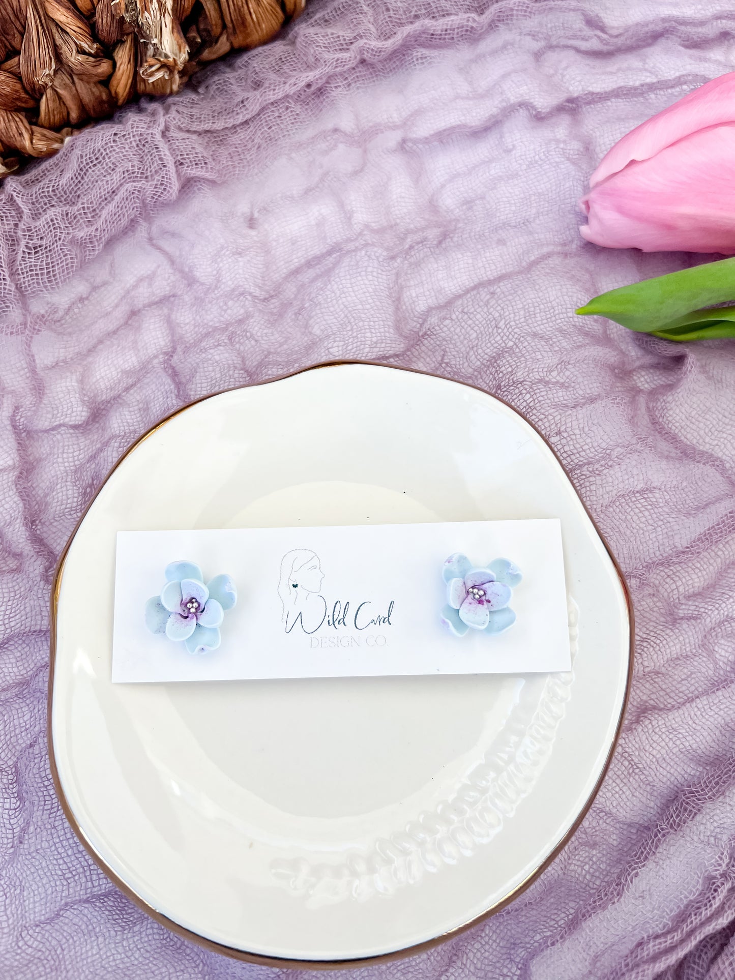 Wildflower blooms - studs (multiple colors)