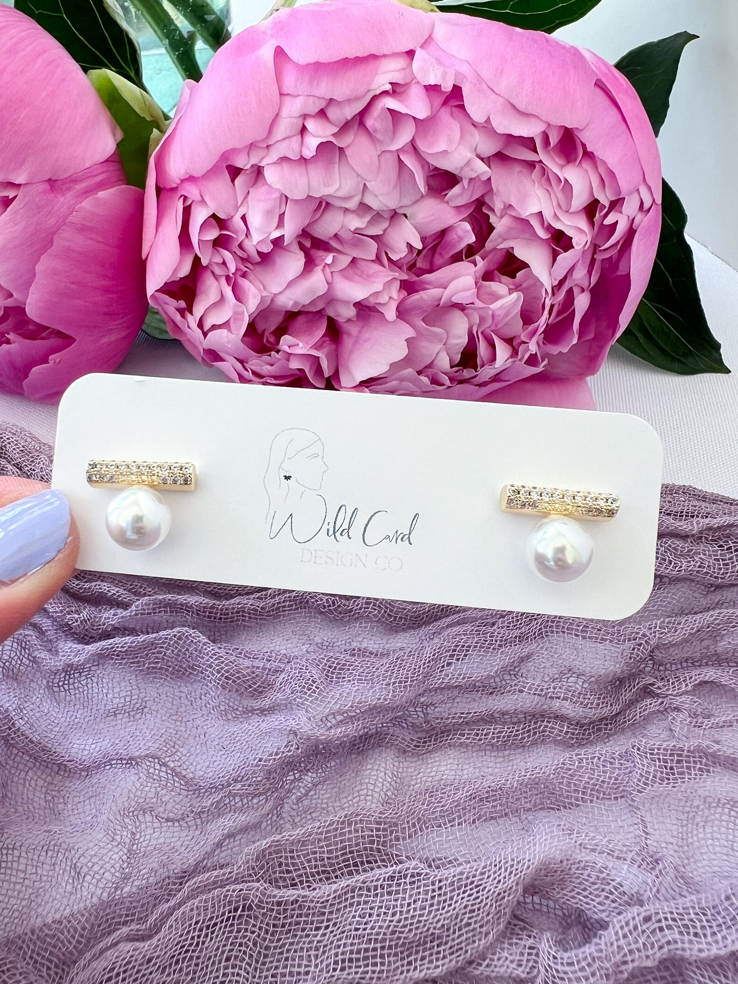 Pearl Bar Studs