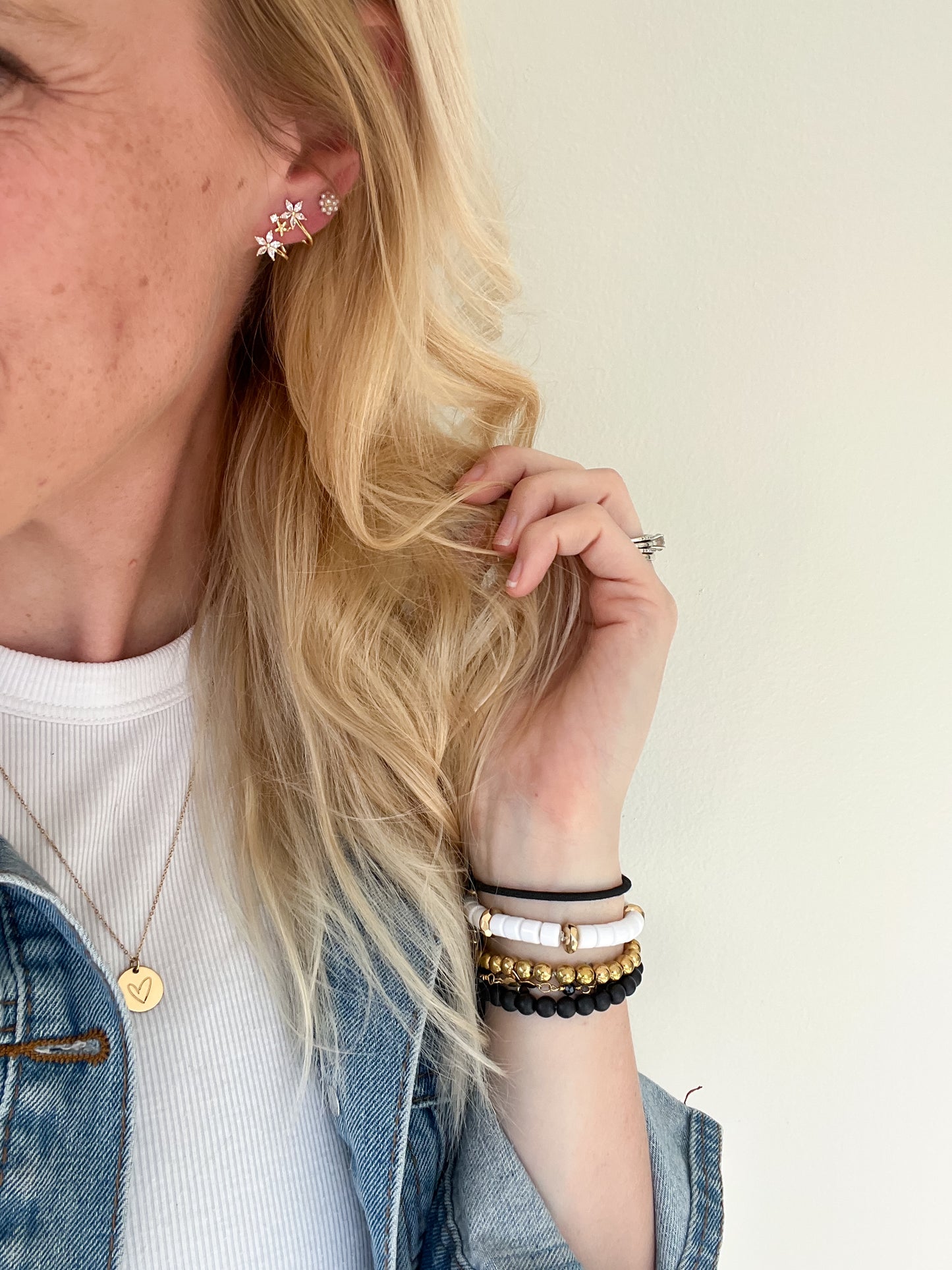 Glam flower cuffs