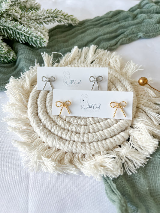 Dainty Bow Studs