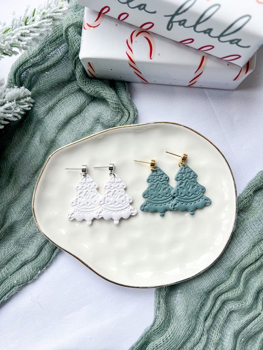 Embossed Christmas Trees