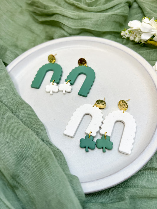 Shamrock Scalloped Dangles