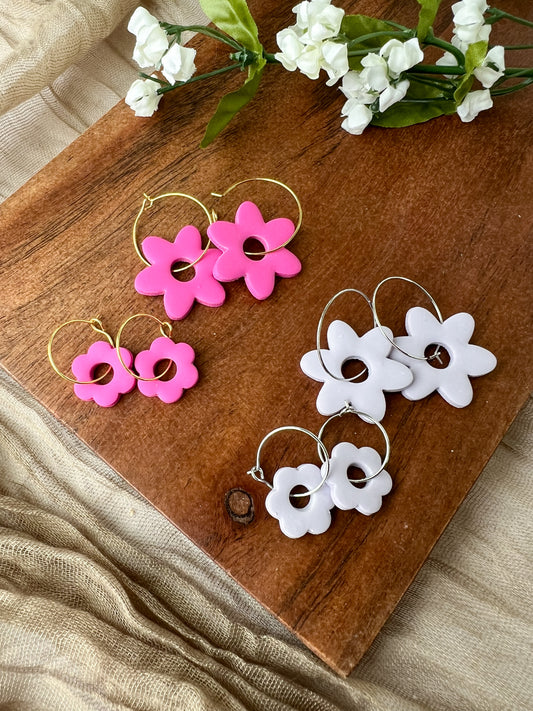 Mama + Mini Flower Hoops