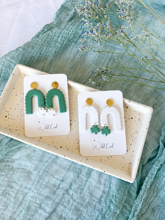 Shamrock Scalloped Dangles