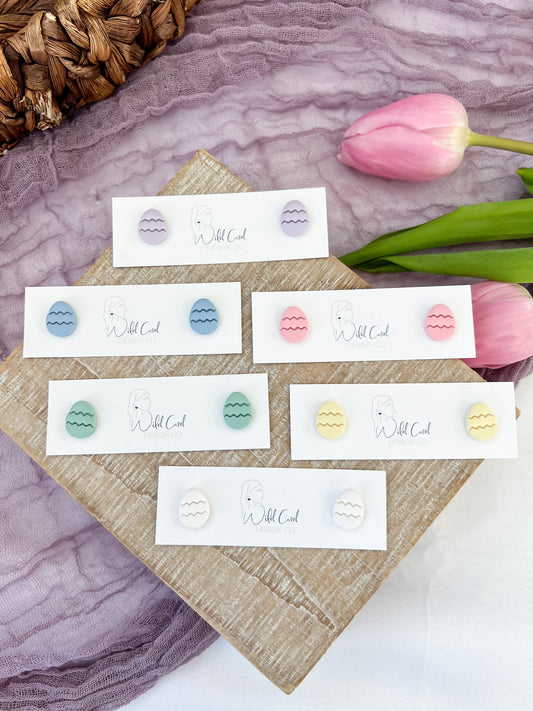 Easter egg studs -- (multiple colors)