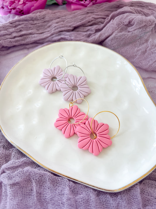 Starburst Flower Hoops