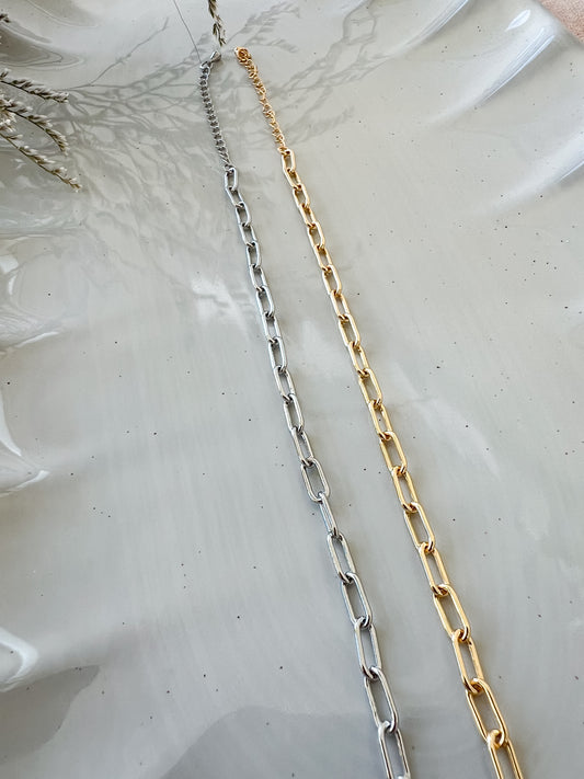 Chain Link Bracelets + Necklaces (option to add charms)