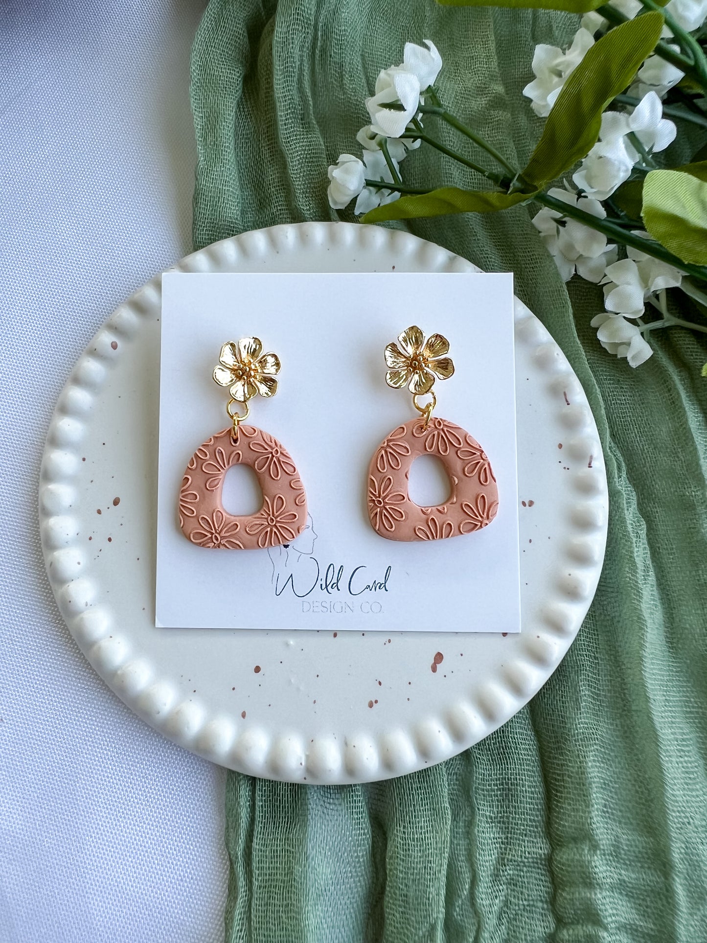 Just peachy flower dangles