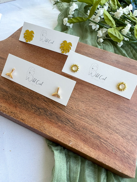 Gold Summer Studs (multiple options)